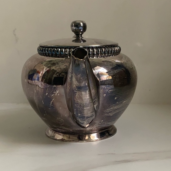 Vintage Meridional E.P.S Silver plated Teapot, Coffeepot, Creamer & Saucer Set - Picture 9 of 16